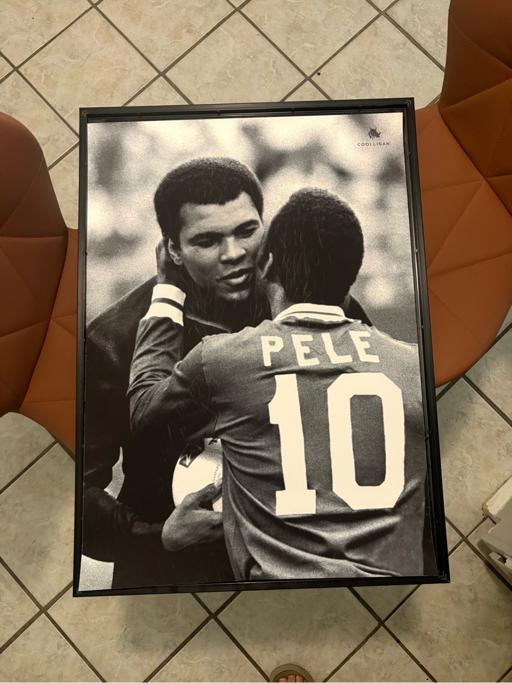 Mohamed Ali and Pelé Wall Art. 20x28. Frame not included